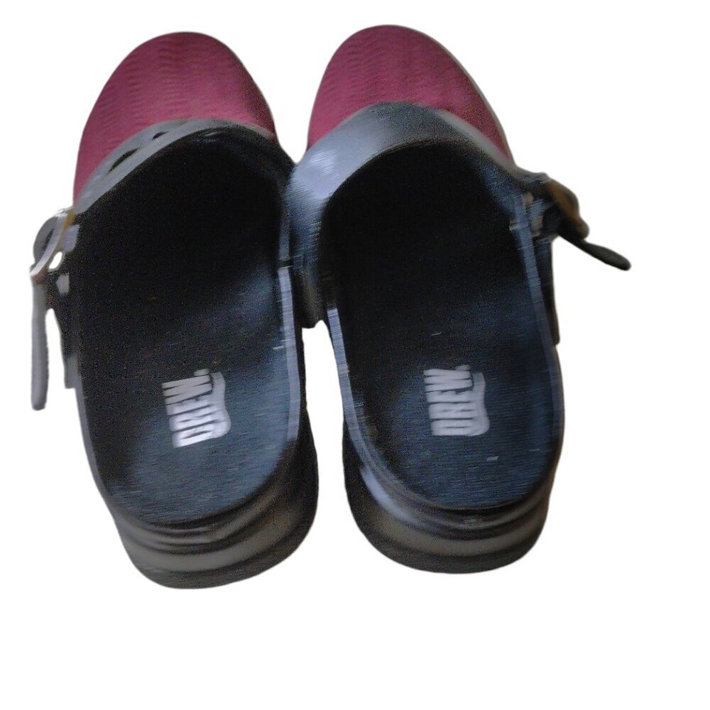 Drew Savannah Women's Size 8M Mule Clog Slingback Slip On Burgundy Casual - Picture 5 of 8